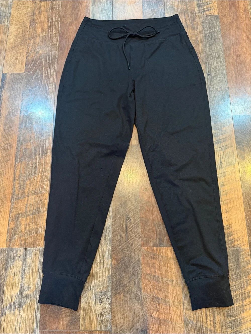 Black Jogger Pants with Drawstring Waist S (4550)